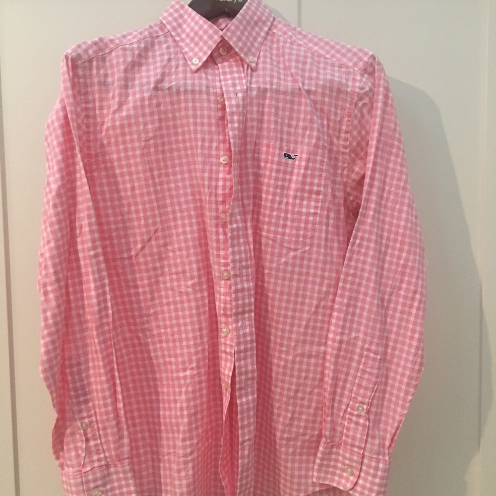 Pink Slim Fit Vineyard Vines Tucker Shirt